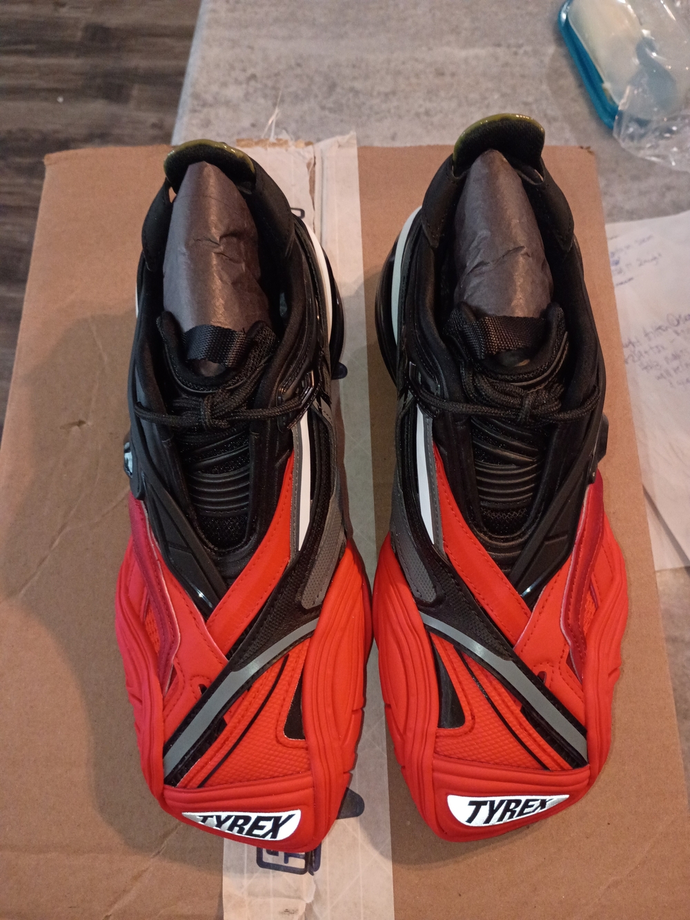 Balenciaga Tyrex Red, Black & White Women's Athletic Sneakers Size 38 New